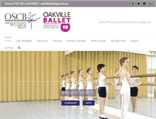 Tablet Screenshot of oakvilleballet.com